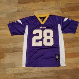 Adrian Peterson Vikings Reebok Jersey NFL Team Apparel YOUTH Large 14-16